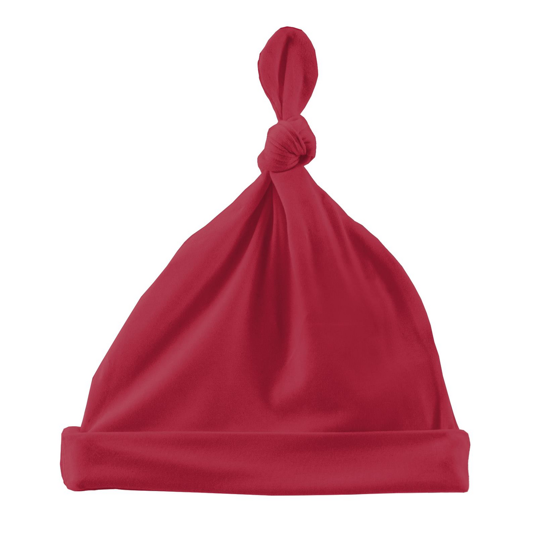 Kickee Pants Knot Hat in Crimson