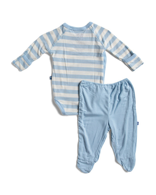 Kickee Pants Pond 3pc Kimono Set back