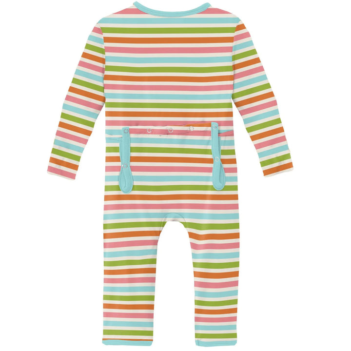 KIckee Pants Beach Day Stripe Coverall back
