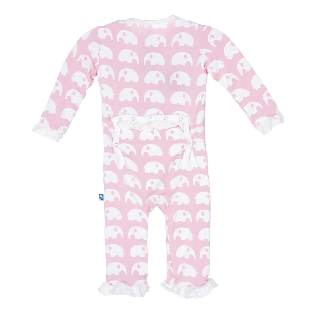 Kickee Pants Lotus Elephant Ruffle Coverall back