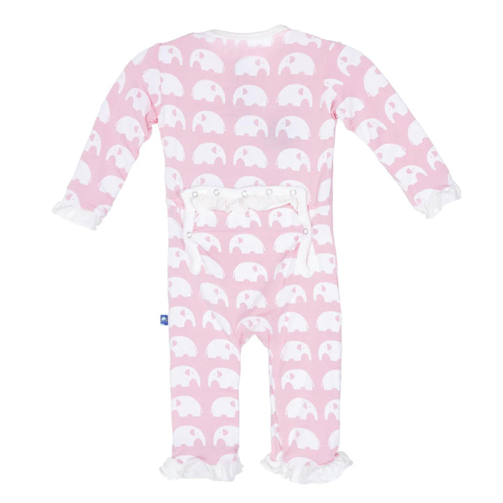 Kickee Pants Lotus Elephant Ruffle Coverall back