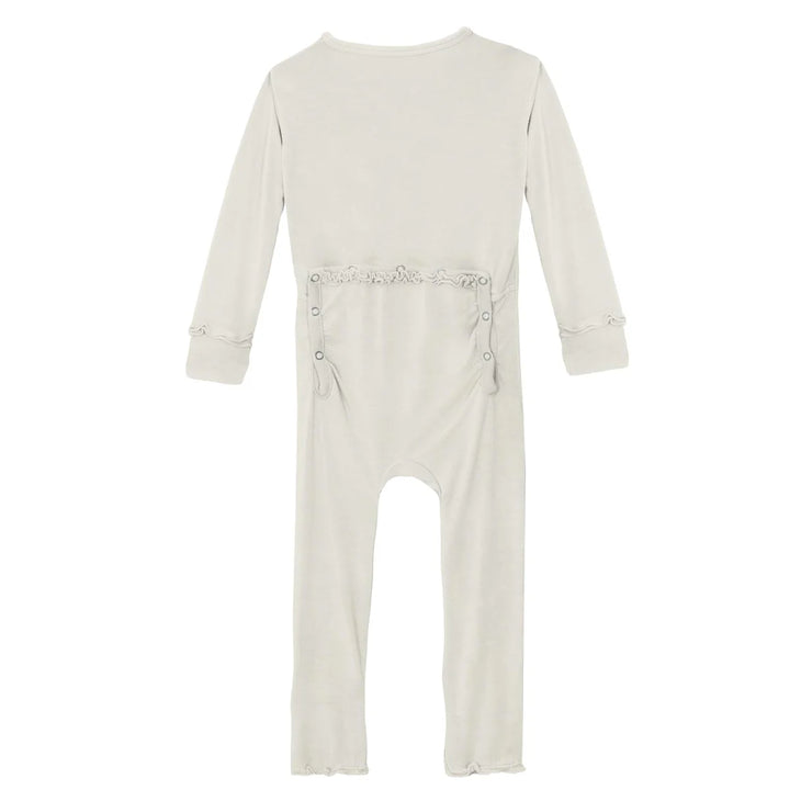 Kickee Pants Natural Solid Ruffle Ruffle Kid Coveralls back