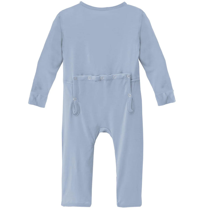 KIckee Pants Solid Coveralls in Pond back