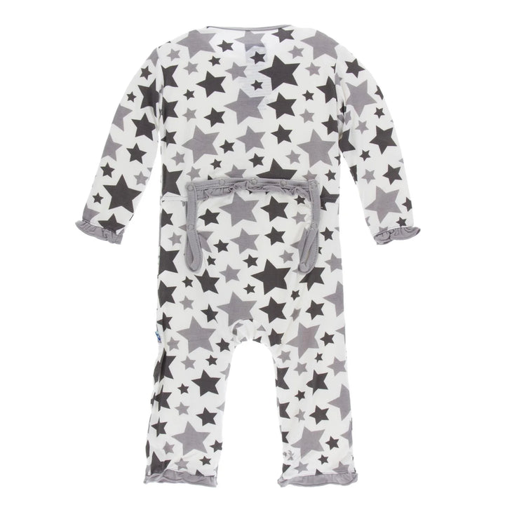 Kickee Pants Rain Stars Ruffle Coverall back