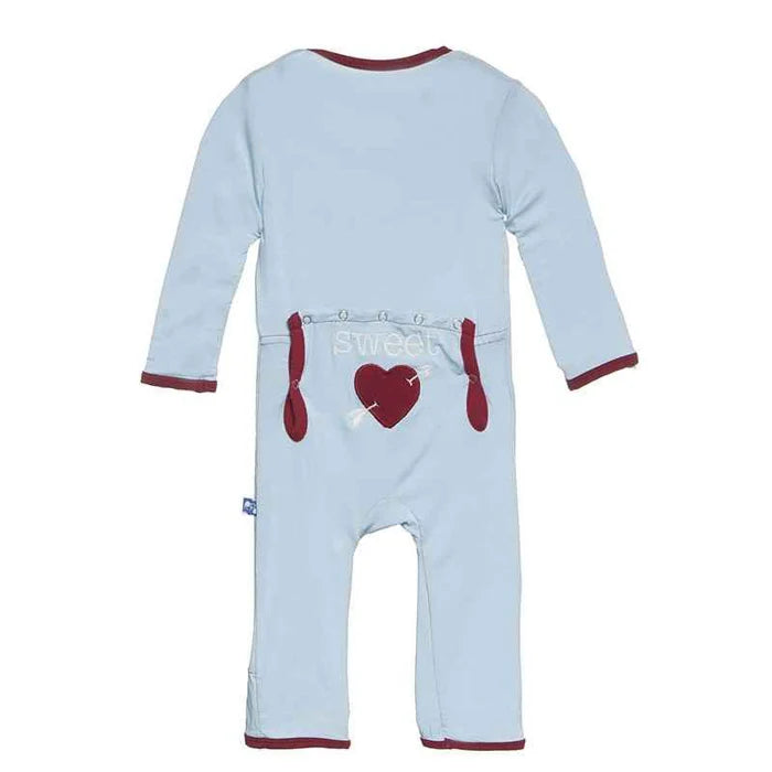 Kickee Pants Sweet Heart Applique Coveralls back