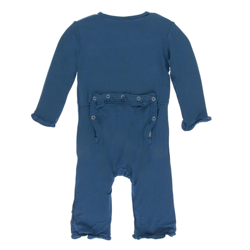 Kickee Pants Twilight Solid Ruffle Coverall back