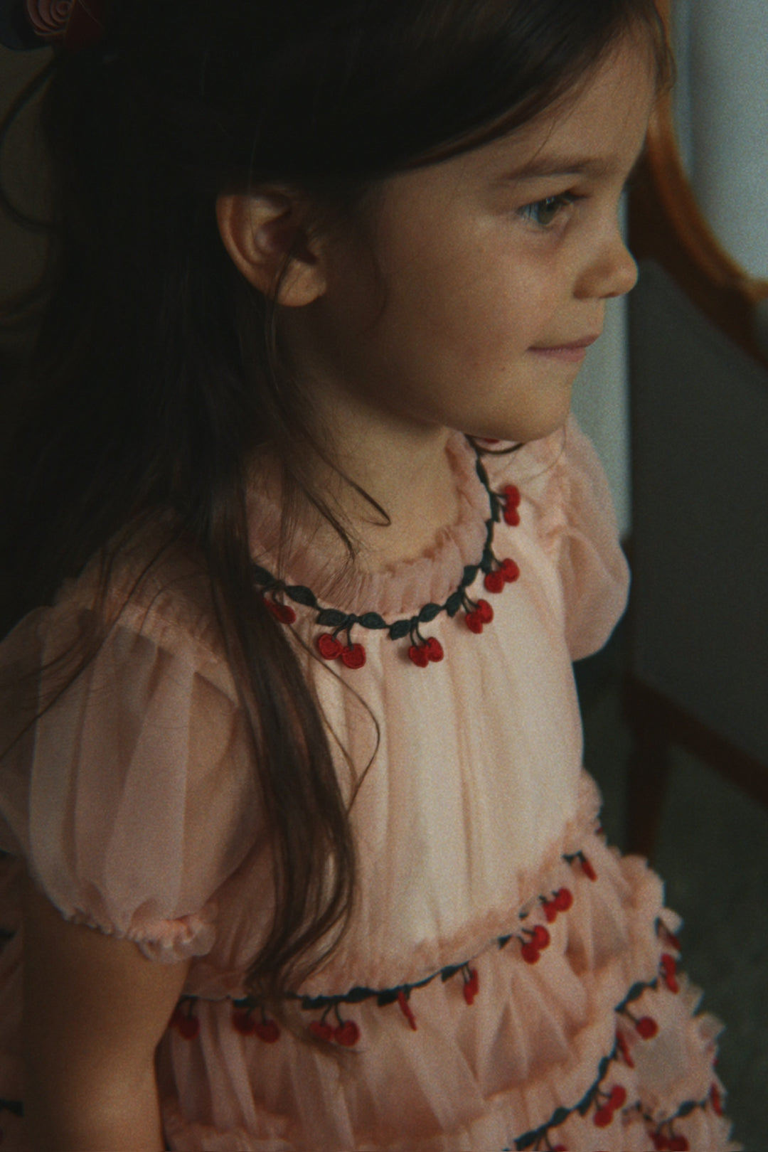 Konges Slojd Joelle Cherries Dress model close