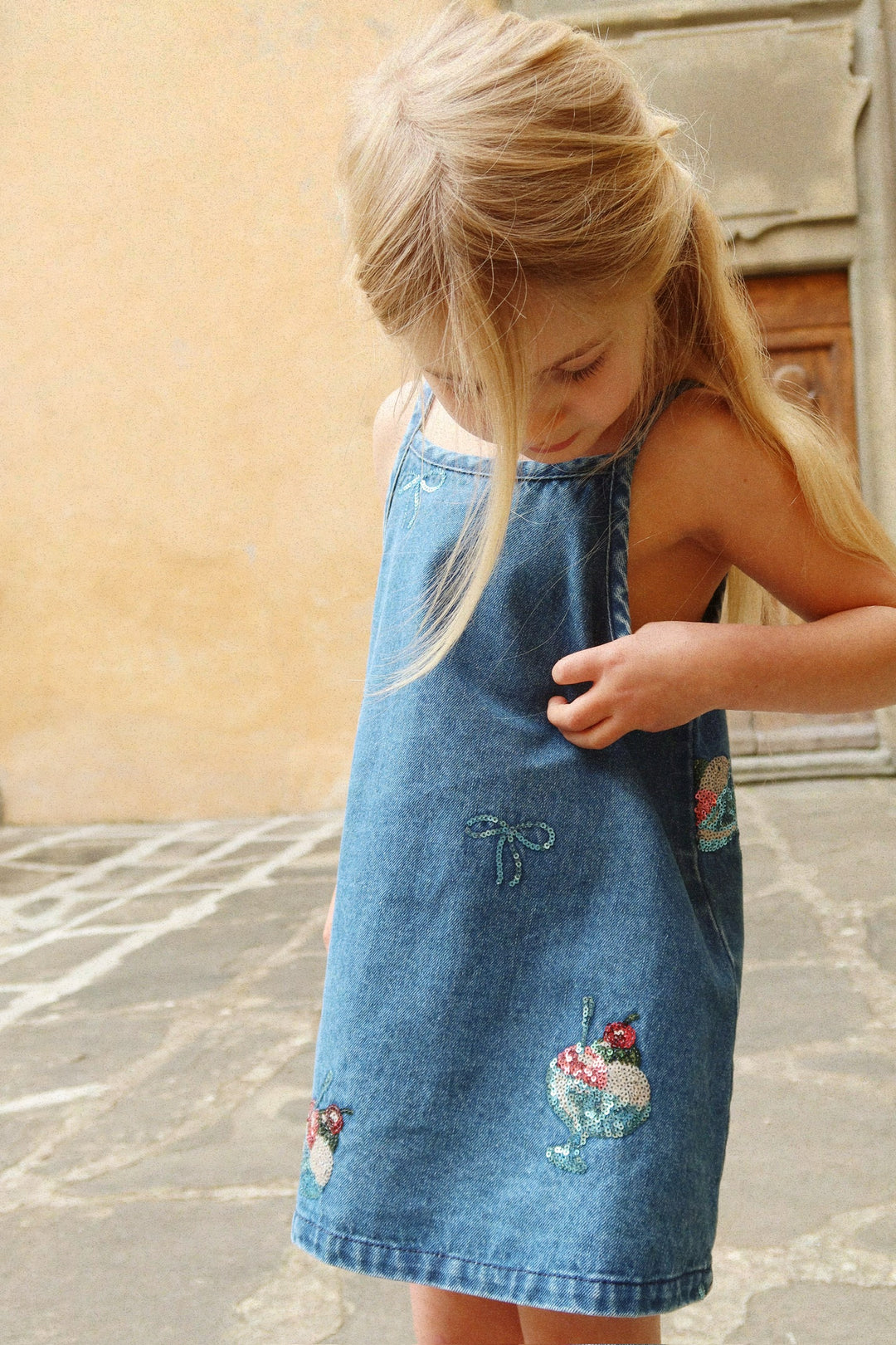 Konges Slojd Gelato Magot Sequin Strap Dress model