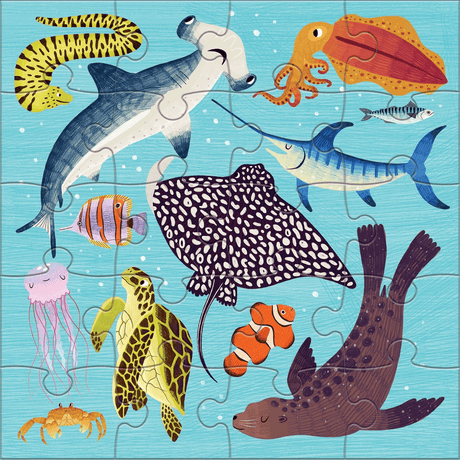 Mudpuppy Cats & Dogs Magnetic Puzzle blue