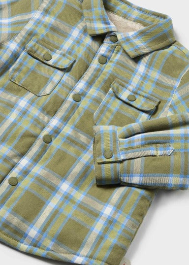 Mayoral Plaid Shacket  detail