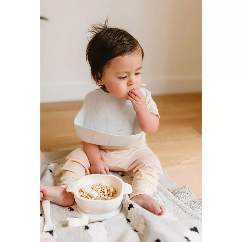 Loulou Lollipop Marble Silicone Bib model