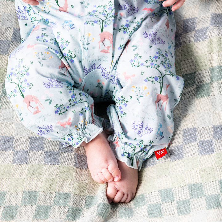 Magnetic Me Love You Deerly Ruffle Romper model feet