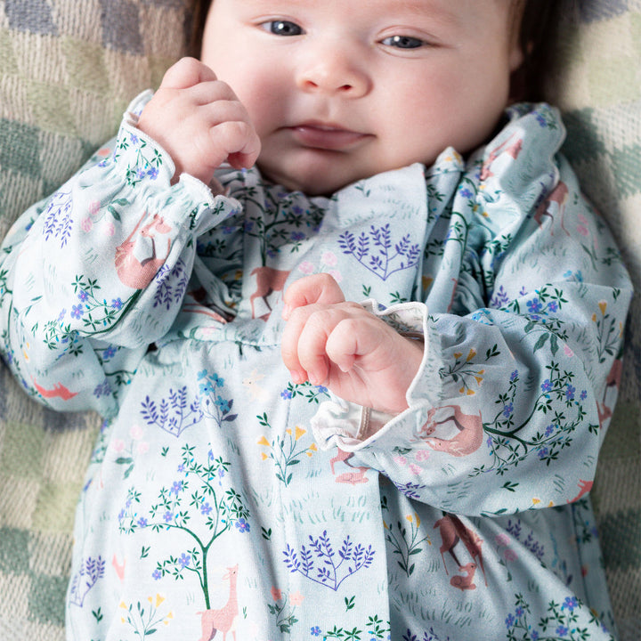 Magnetic Me Love You Deerly Ruffle Romper model close