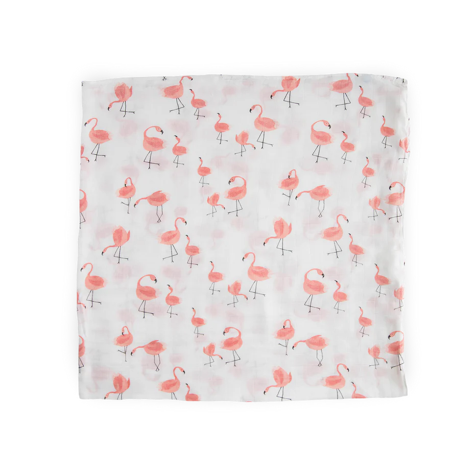 Little Unicorn Pink Ladies Deluxe Swaddle open
