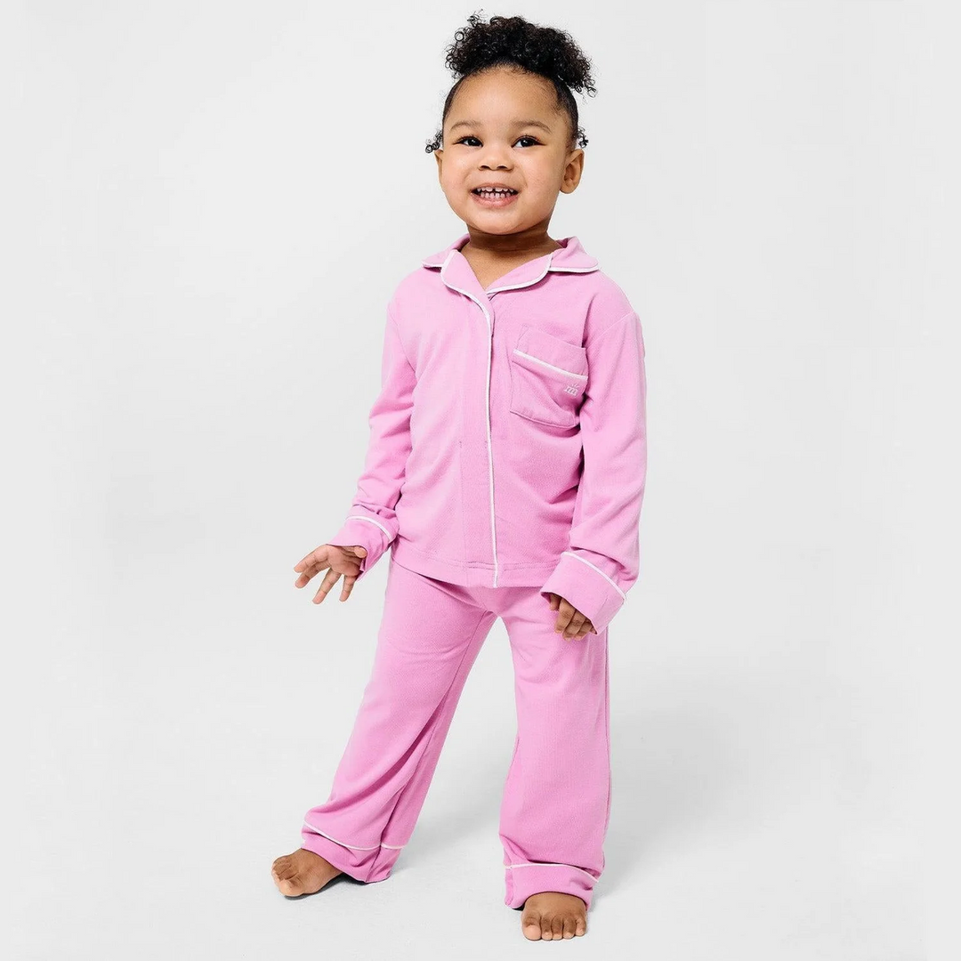 Magnetic Me Mauve RightFit™ Magnetic Classic Pajamas model