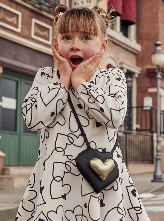 Mayoral Hearts dress with purse model