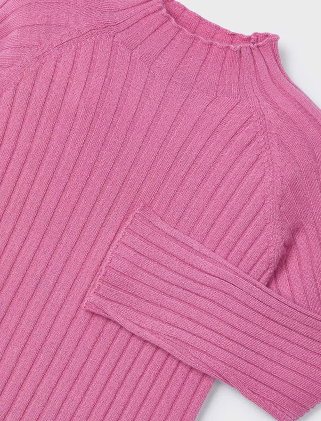 Mayoral Ribbed Mock turtleneck detail