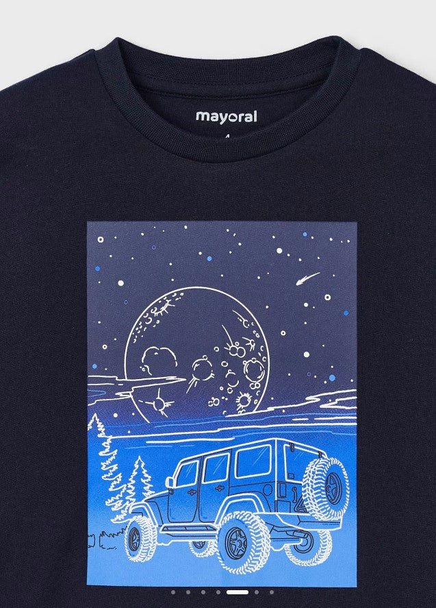 Mayoral Moon Rover Glow in the Dark Tee detail