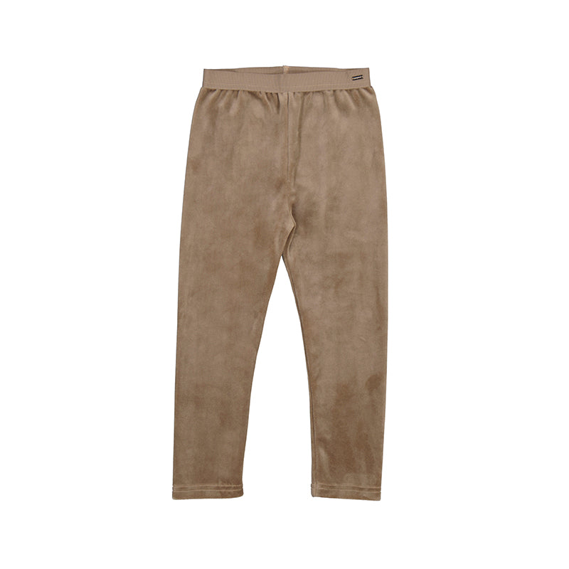 mayoral Velour Leggings in Camel