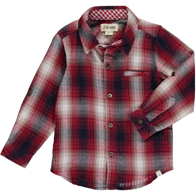 Atwood Shirt in Red Navy Plaid