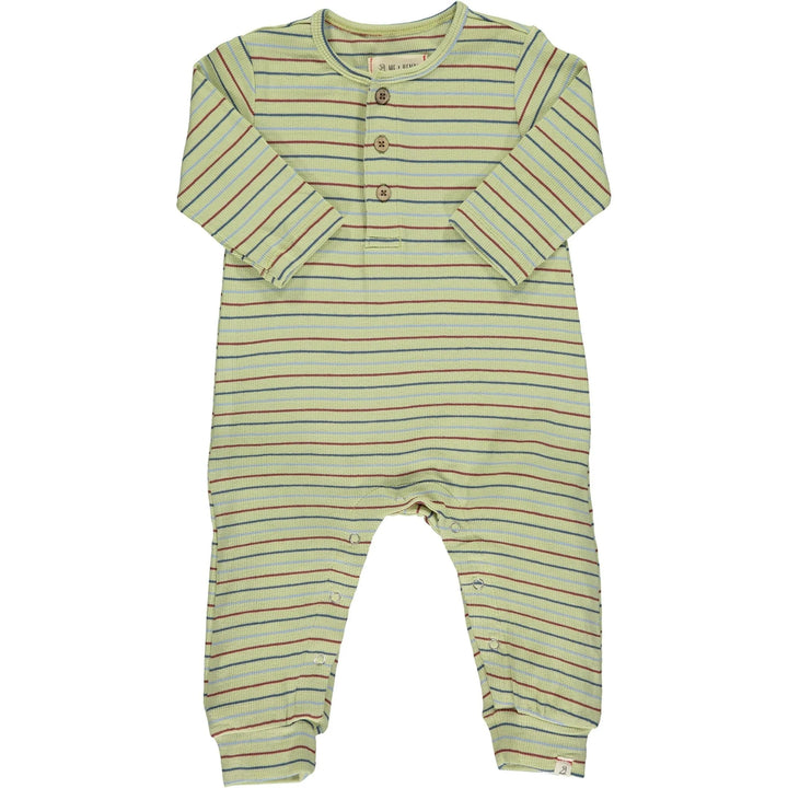 Me & Henry Mason Rib Romper in Olive