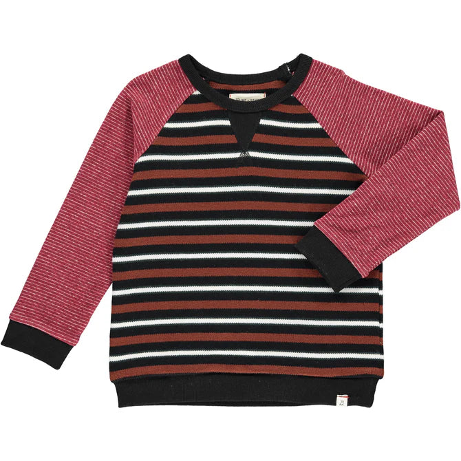 Me & Henry Obion Striped Sweatshirt in Red