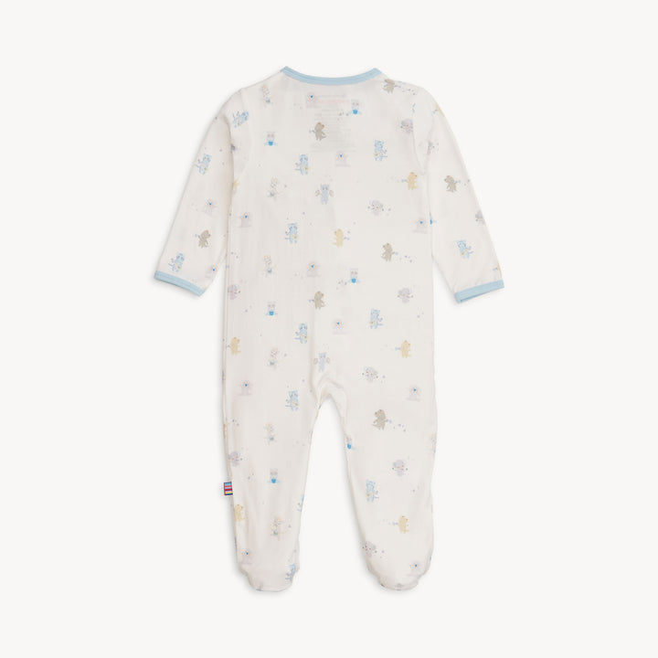 Magnetic Me Blue Baby Beats Footie back