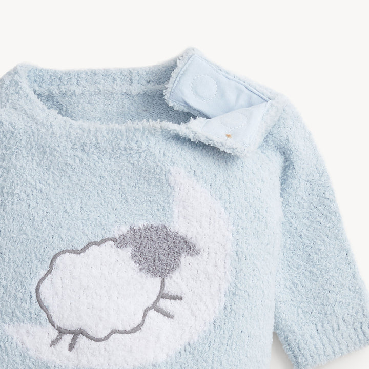 Blue Sheep Chenille Set