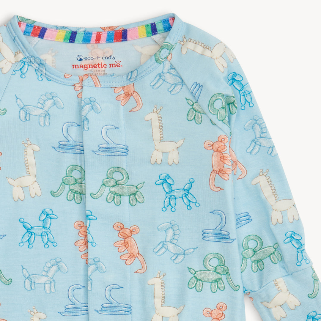 Magnetic Me Party Animals Glow in the Dark Footie detail