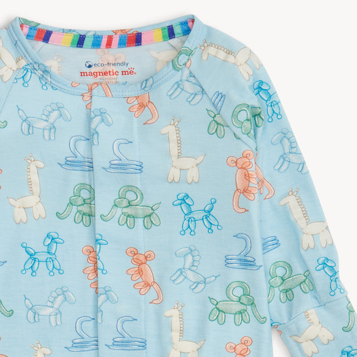 Magnetic Me Party Animals Glow in the Dark Footie detail