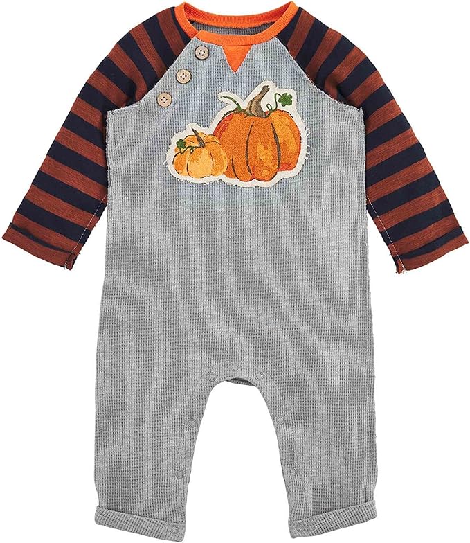 Mud Pie Pumpkin Waffle Romper