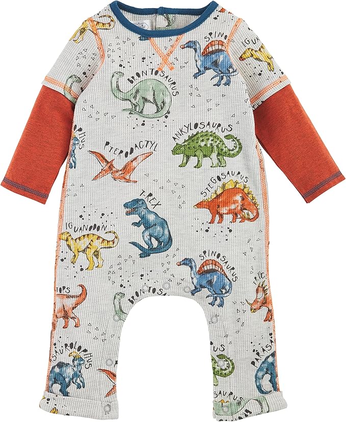 Mud Pie Dinos Waffle Romper