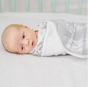 Nest Designs Feather Gray Swaddle Sleep Bag model