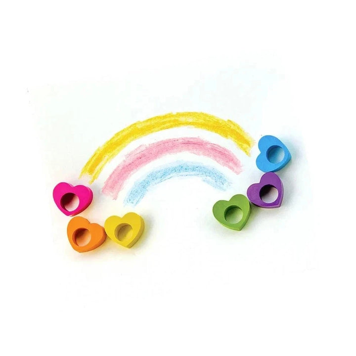 Ooly Heart Ring Crayons rainbow