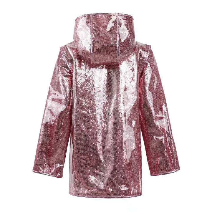 Rose Sequin Rain Jacket