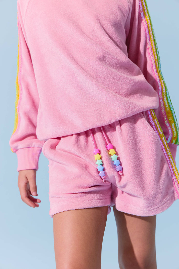 Lola  & The Boys Rainbow Sequin Stripe Short Set bottoms