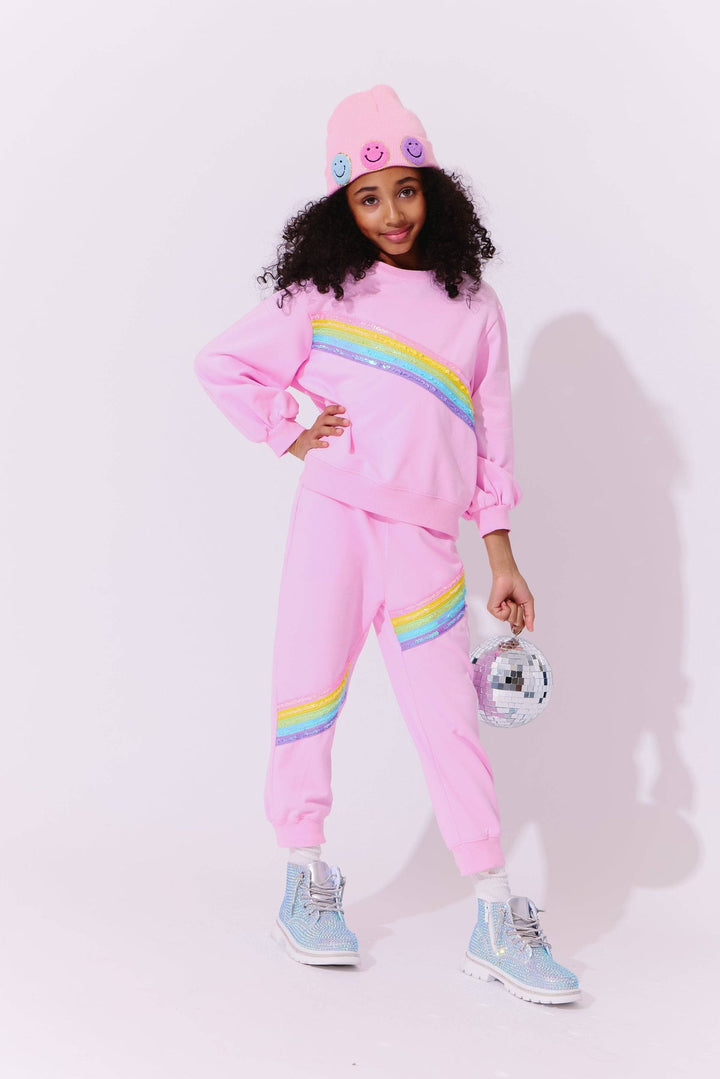 Lola & The Boys Pink Rainbow Stripe Set model ball