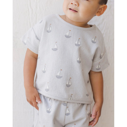 Quincy Mae Sailboats 2pc Short Set model