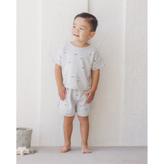 Quincy Mae Sailboats 2pc Short Set model too