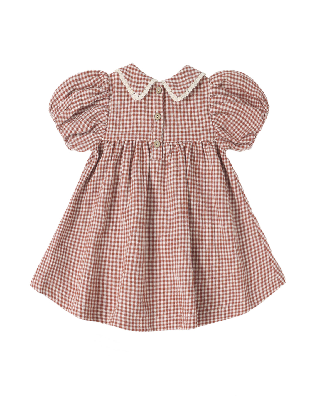 Quincy Mae Coraline Red Gingham Dress back