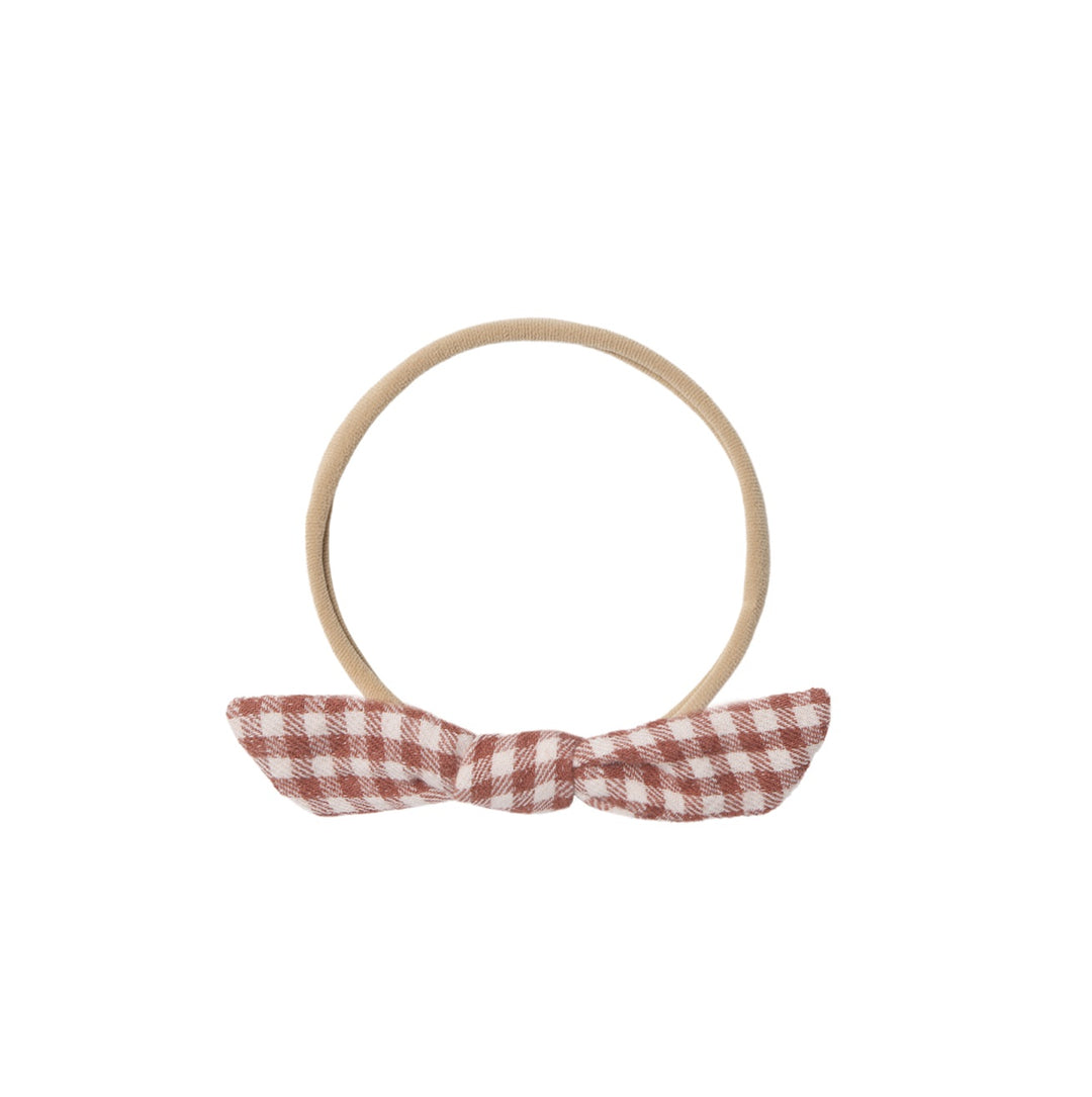 Quincy Mae Little Knot Headband in Red Gingham