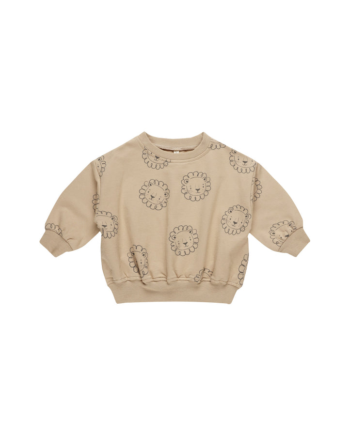 Quincy Mae Lion Relaxed Fleece Sweatshirt