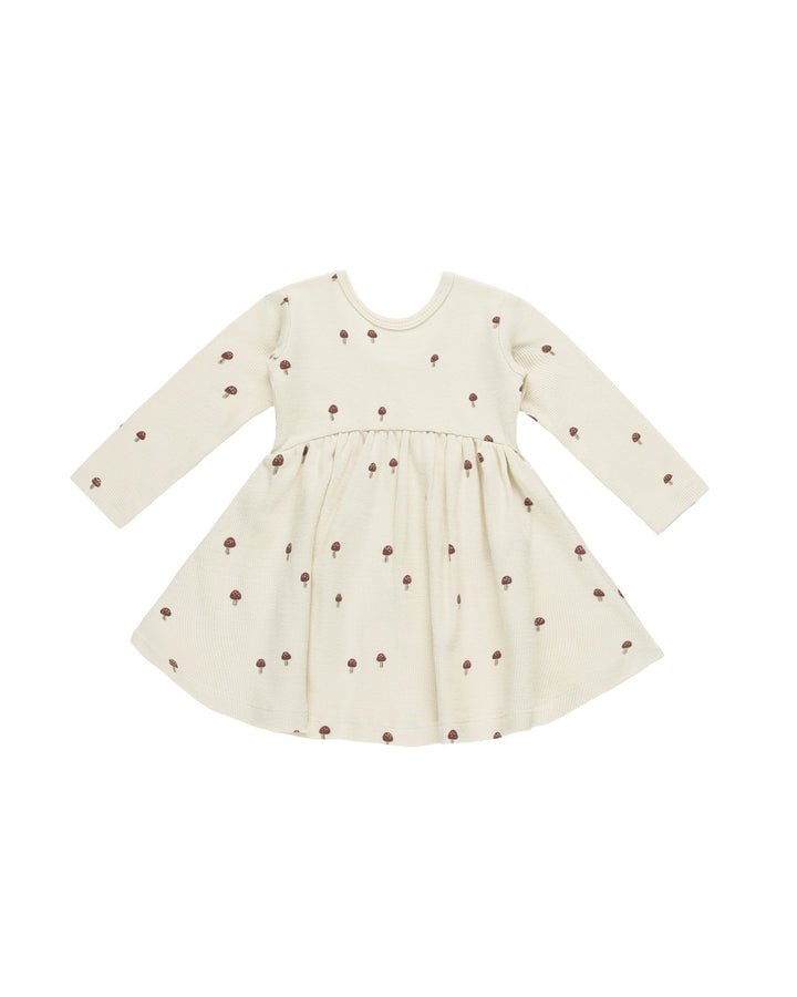 Mushroom Ribbed Baby Dress