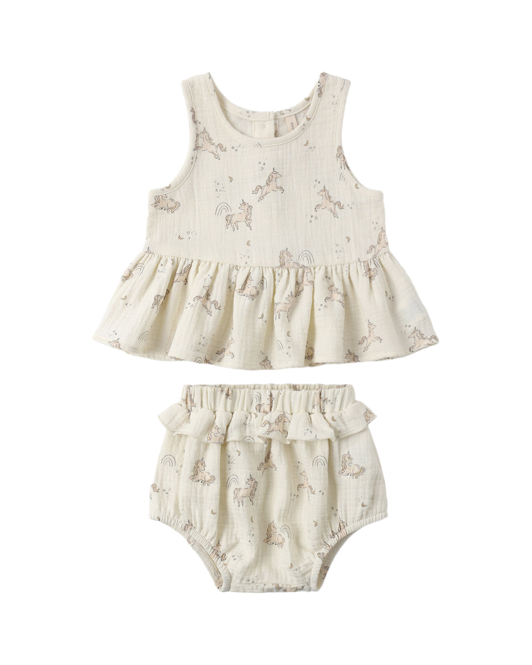 Quincy Mae Unicorns Peplum Set