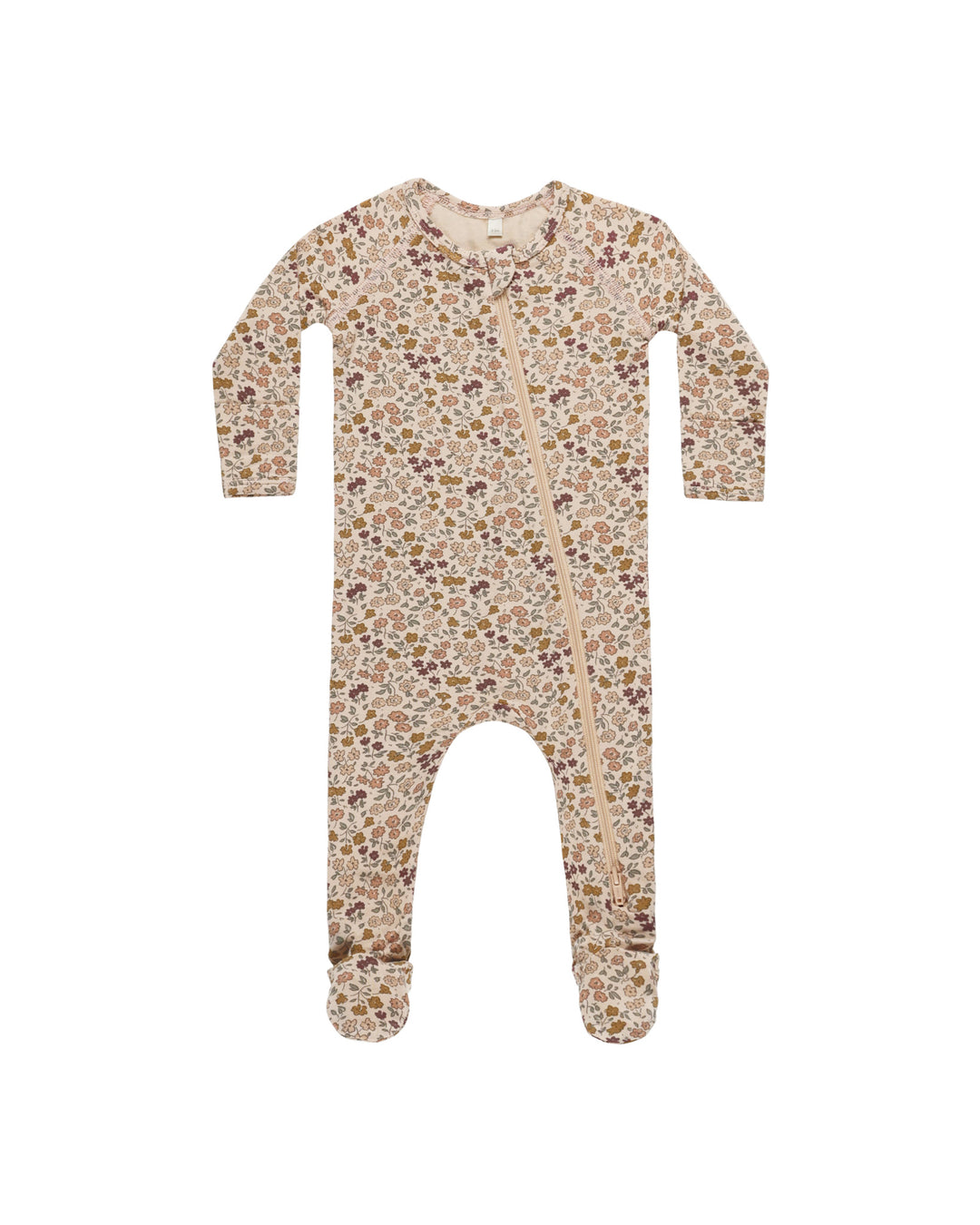 Quincy Mae Posy Bamboo Zip Footie