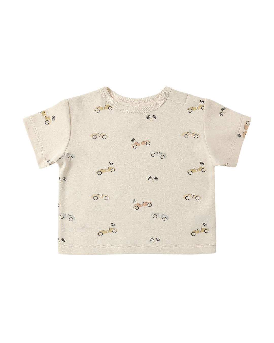 Quincy Mae Race Car Boxy Baby Tee