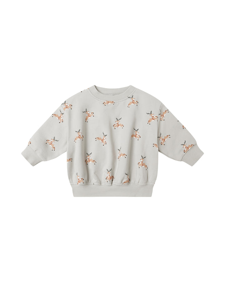 Quincy Mae Reindeer Relaxed Sweatshirt