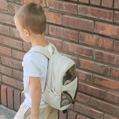 Little Lamb Kind Camper Van Toddler Backpack bricks