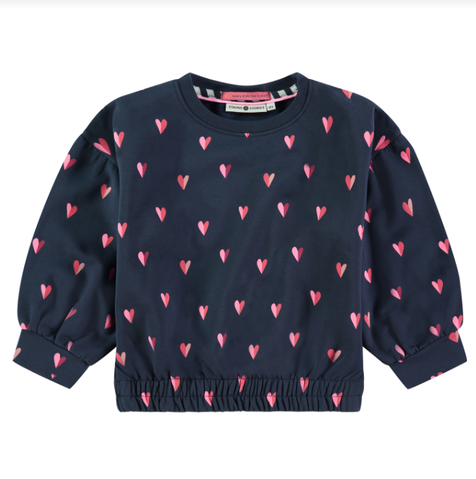 Stains & Stories Hearts All Over Sweatshirt