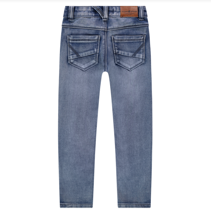 Stains & Stories Jogg Jeans in Blue Denim back